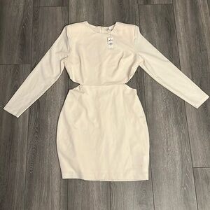 Express strong shoulder side cut out mini dress M